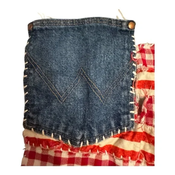 Vintage Handmade American Flag Sweatshirt – Gray Pullover - Picture 3 of 7